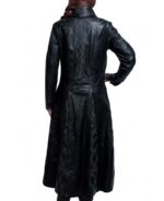 Long leather trench coat worn by Selene in Underworld Awakening back