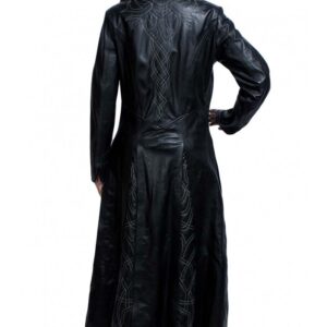 Long leather trench coat worn by Selene in Underworld Awakening back