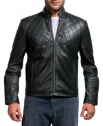 Green Leather Jacket for Men