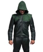 Stephen Amell Green Hooded Jacket