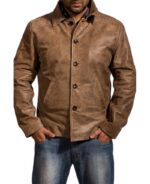 Dean Winchester Distressed Brown Leather Jacket