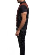 Brown Black Men's Bonfire Leather Vest