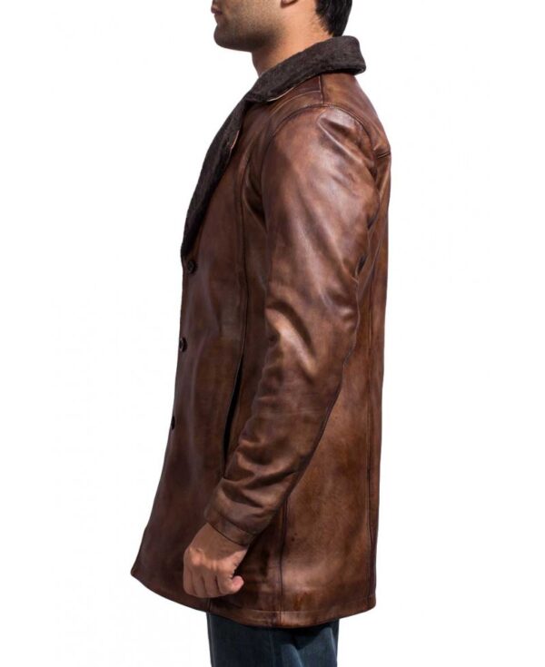 Cinnamon Fur Trench Coat - Image 4