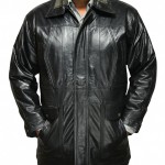 Men's Black Military Coat Jacket