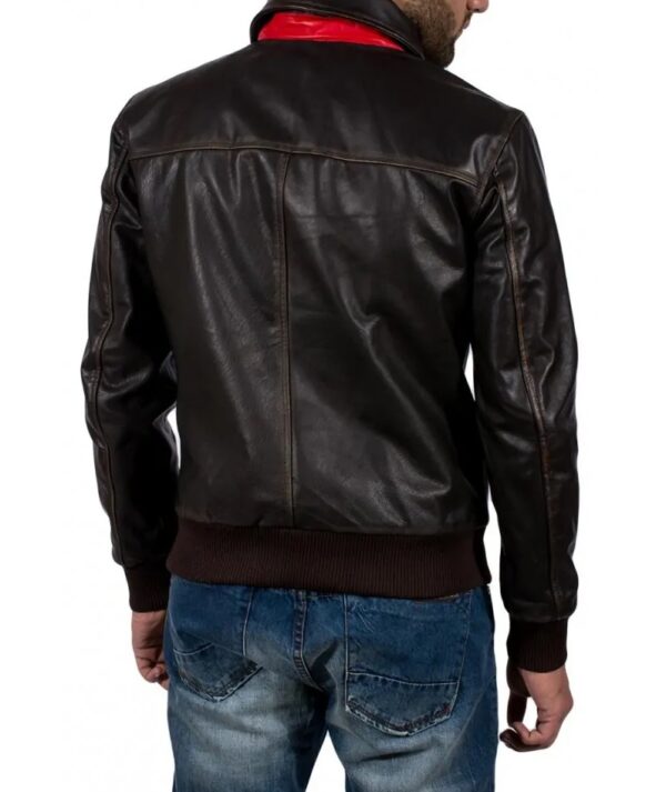 Burnt Brown Cowboy Four Pockets Leather Jacket