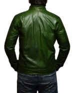 Diesel Green Darren Biker Leather Jacket