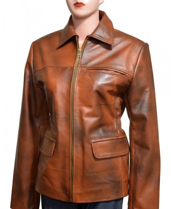 The Hunger Games Brown Leather Jacket