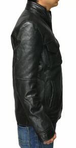 Men’s Black Fashion Jacket With Flap Chest Pockets