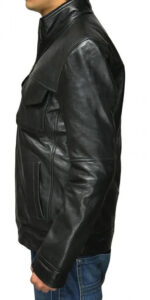 Men’s Black Fashion Jacket With Flap Chest Pockets