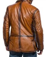 Men's Brown Winter Fur Leather Jacket