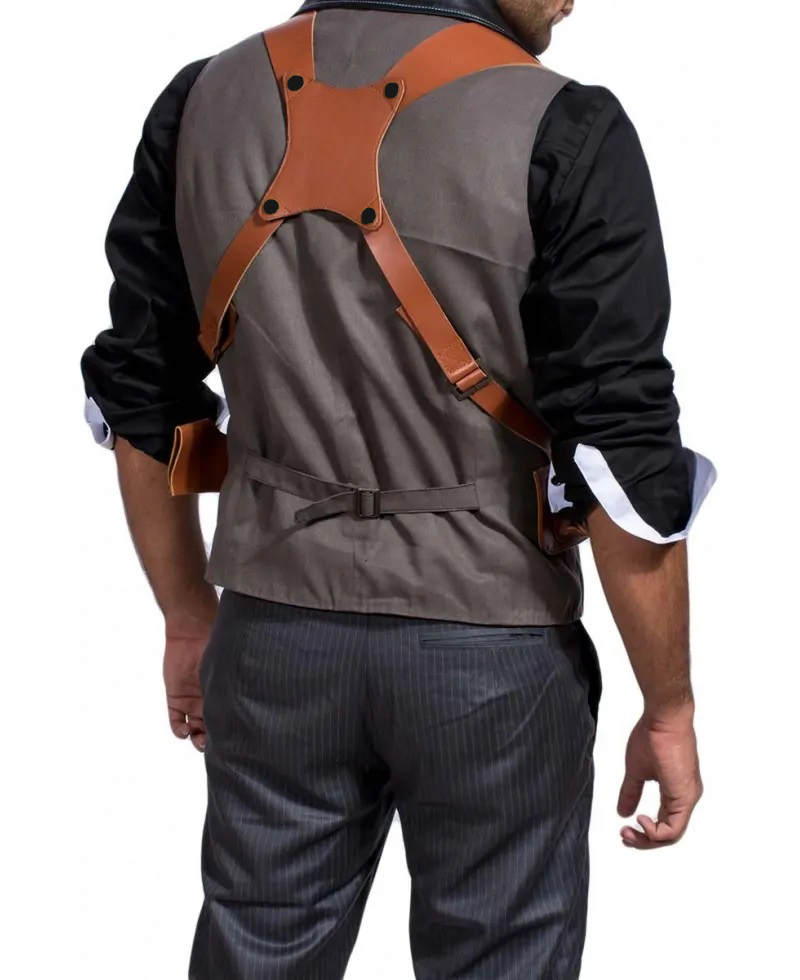 Old School Gun Man Vest with Holster Maker of Jacket