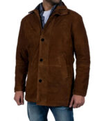 Sheriff Walt Longmire Brown Suede Leather Jacket