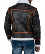 Alpine Brown Stripped Fur Leather Jacket