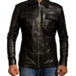 Classic Raven Black Leather Jacket