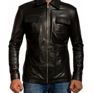 Classic Raven Black Leather Jacket