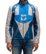 Dusk Citizen Blue White Leather Jacket
