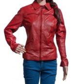 Once Upon a Time Jennifer Morrison Red Leather Jacket