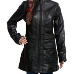 Stylish Serene Black Leather Coat