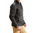 Basic Double Rider Black Leather Jacket