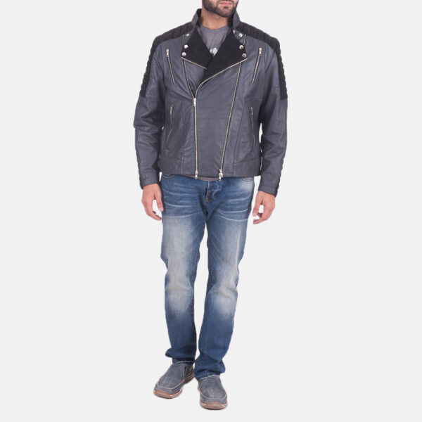 Lucas Hybrid Leather Leather Biker Jacket - Image 6