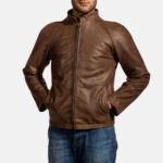 Wilding Brown Leather Jacket - Image 4