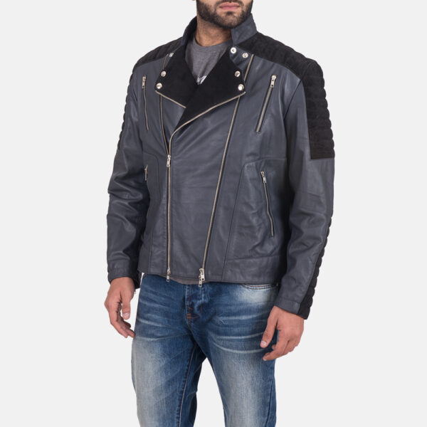 Lucas Hybrid Leather Leather Biker Jacket - Image 2