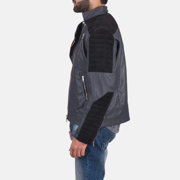 Lucas Hybrid Leather Leather Biker Jacket - Image 3