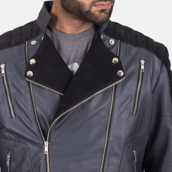 Lucas Hybrid Leather Leather Biker Jacket - Image 5