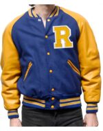 Letterman Blue Wool Leather Jacket