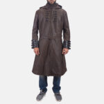 Architect Brown Leather Trench Coat