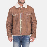 Carter Distressed Brown Fur Jacket
