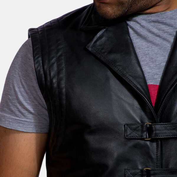 Desperado Black Leather Coat & Vest - Image 6