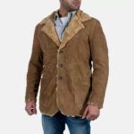 Furlong Beige Leather Coat