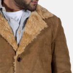 Furlong Beige Leather Coat