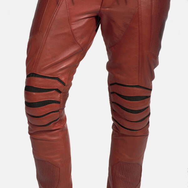 Red Hooded Leather Costume - Image 6