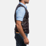 Safari Brown Leather Vest