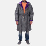 Vintage Cole Grey Leather Coat