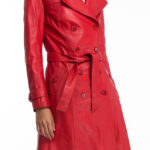 LAUREN - Classic Leather Trench Coat