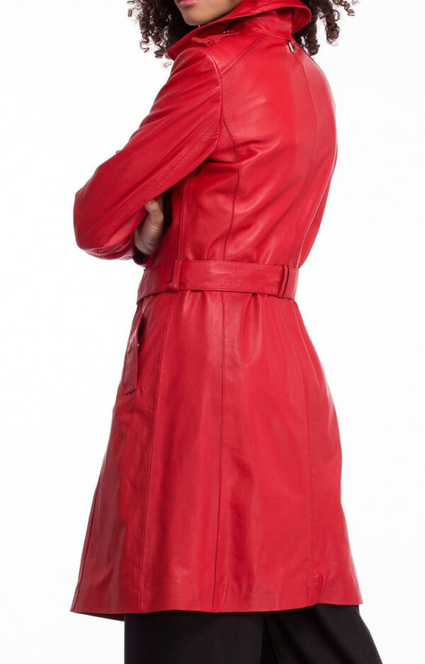 LAUREN - Classic Leather Trench Coat