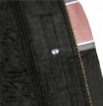 Pink-Striped Leather Motorcycle Jacket - Image 3