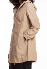QUINN - Relaxed Neck Mid Length Hooded Coat