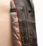 Front     Womens Long Cut Leather Jacket : Tracey - Image 3