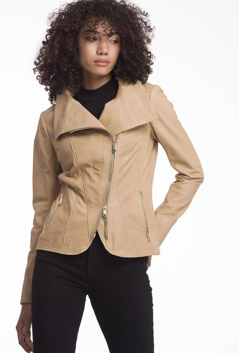 eliza-stitch-collar-jacket-latte (2) ELIZA - Stitch Collar Jacket - Image 1