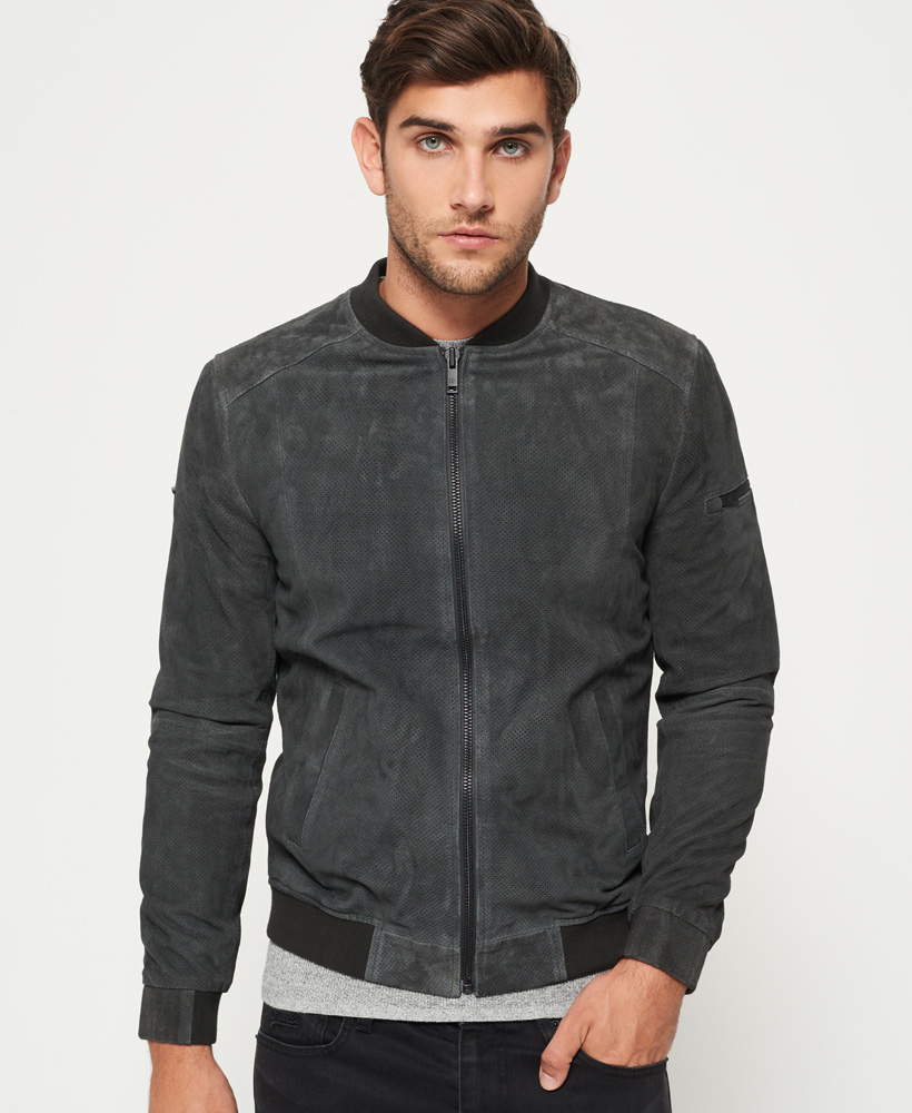 Main Ryan Sports Suede Bomber Jacket - Image 1