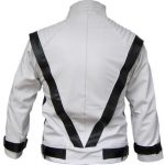 White Men's Leather Jacket - Image 2