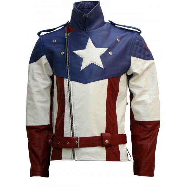 Avenger Hot Version Captain America Leather Jacket - Image 2