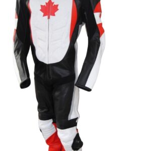 Canadian Flag CE Protected Armour Motorcycle Suit