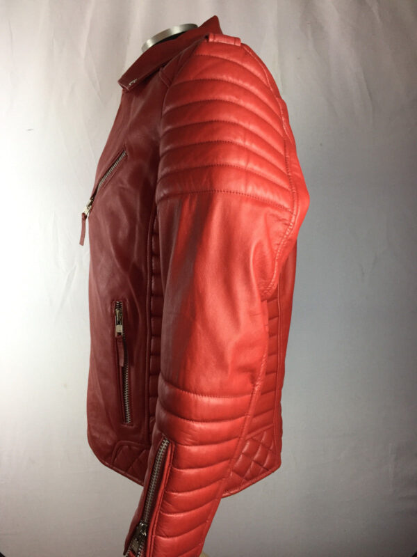 MOTORCYCLE STYLE RED JACKET - Image 6