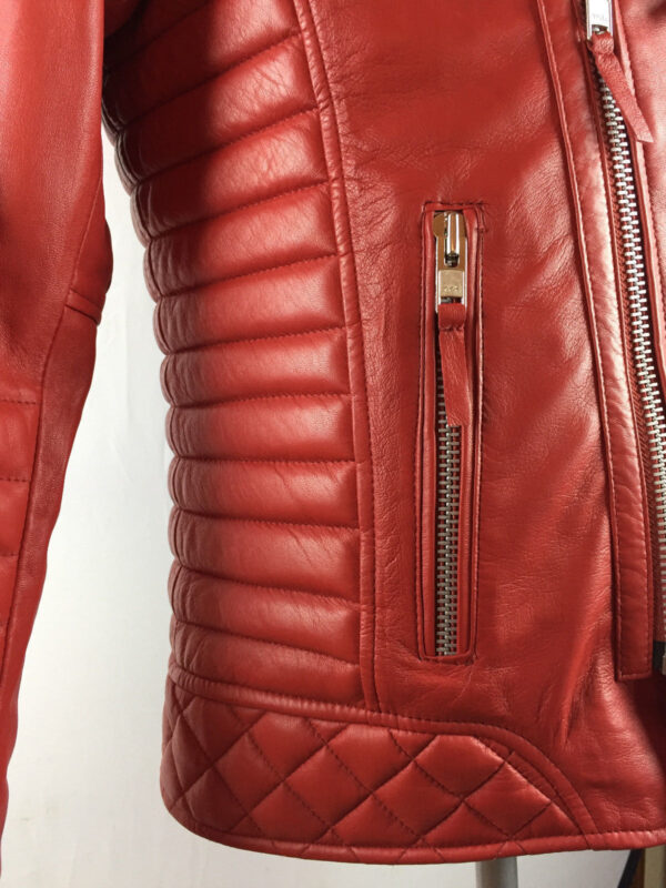 MOTORCYCLE STYLE RED JACKET - Image 4