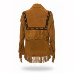Native American Western Wear Brown Suede Leather Shirt